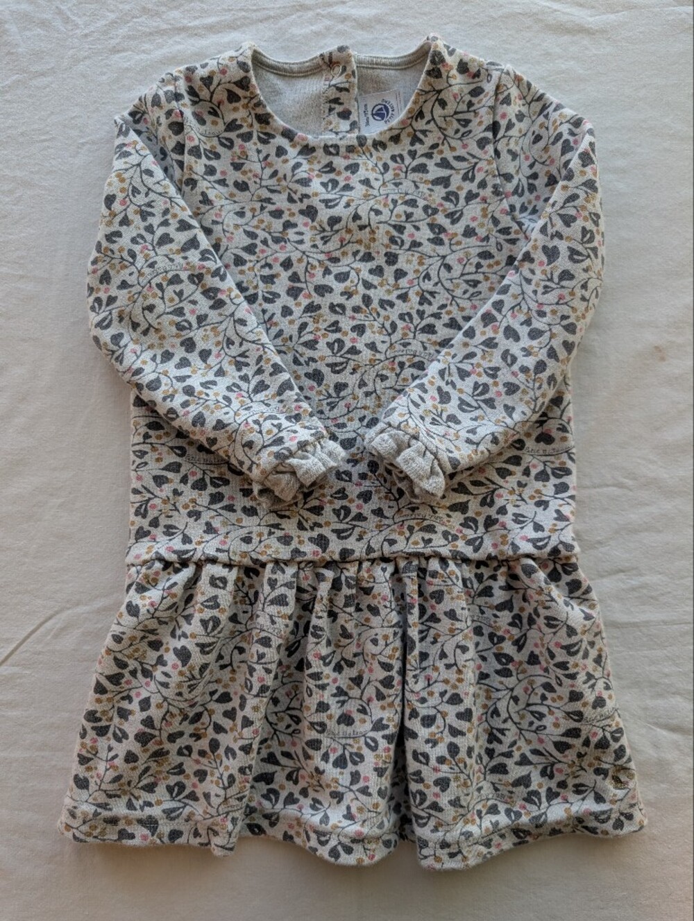 Petit Bateau 36M 3T Girls Floral Dress